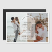 Arch calendar photo Save the Date Magnet Magnetische Uitnodiging (Voorkant / Achterkant)