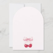 Arch Cherry op uitnodiging voor Baby shower (Achterkant)