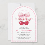Arch Cherry op uitnodiging voor Baby shower (Voorkant)