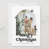 Arch Christmas Kaart, Retro Modern Holiday Kaart (Voorkant)