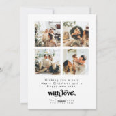 Arch Christmas Kaart, Retro Modern Holiday Kaart (Achterkant)