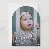 Arch Christmas Wonder Hand-Lettering Photo Card Kaart (Voorkant)