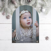 Arch Christmas Wonder Hand-Lettering Photo Card Kaart