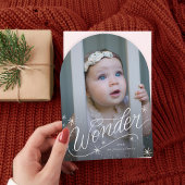 Arch Christmas Wonder Hand-Lettering Photo Card Kaart