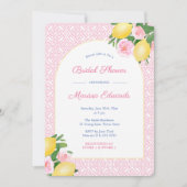 Arch citroenen roze en wit Vrijgezellenfeest Kaart (Voorkant)