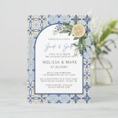 Arch Citrus Lemon Amalfi Jack & Jill Couple Shower Kaart (Staand voorkant)