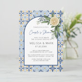 Arch Citrus Lemon Amalfi Positano Couples Shower Kaart (Staand voorkant)