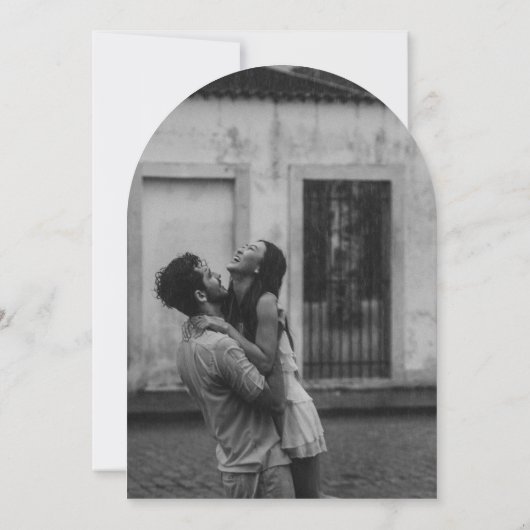 Arch Classy Elegant B & W minimalistische chique b Kaart (Achterkant)