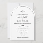 Arch Classy Elegant B & W minimalistische chique b Kaart (Voorkant)