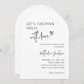 Arch Couple Laten we ze douchen met Love Bridal Kaart (Voorkant / Achterkant)