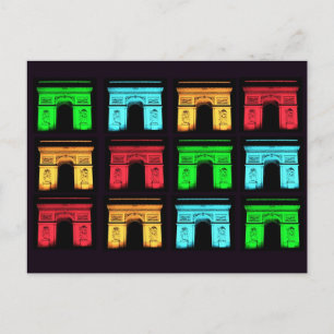 Arch De Triumph Collage Briefkaart