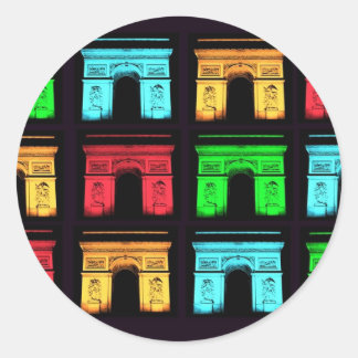 Arch de Triumph Collage Ronde Sticker