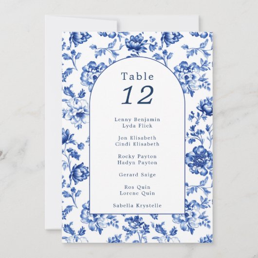  Arch Delfts Blauw Tafel Zittabel Grafiek Kaart (Achterkant)