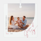 Arch Double Sided Family Beach Photo Christmas Metalen Ornament (Voorkant)