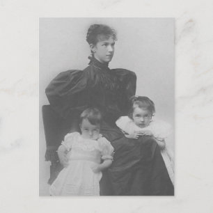 Arch Duchess Marie-Valerie, dochter Sisi en kinder Briefkaart