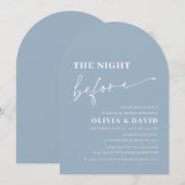 Arch Dusty Blue de avond voor het repetitiediner Kaart (Voorkant / Achterkant)