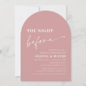 Arch Dusty Pink de avond voor het repetitiediner Kaart (Voorkant)