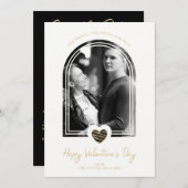 Arch Effect Black Heart Happy Valentine's Day Save The Date (Voorkant / Achterkant)