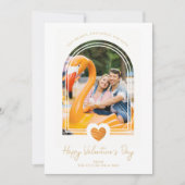 Arch-effect Oranje hart Happy Valentijnsdag Save The Date (Voorkant)