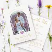 Arch Effect Paars Heart Happy Valentijndag Save The Date