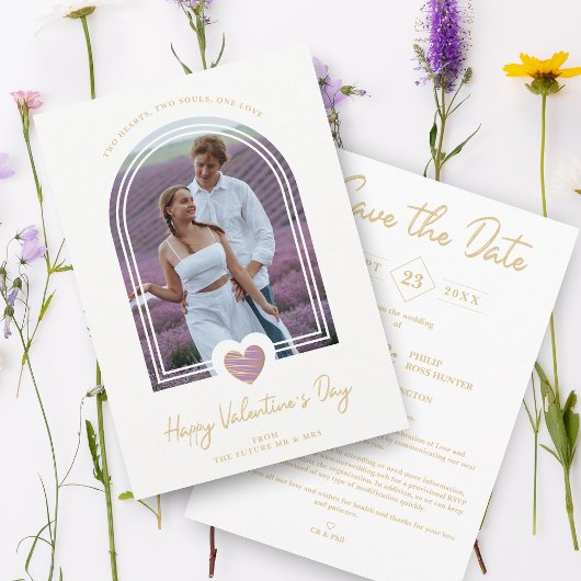 Arch Effect Paars Heart Happy Valentijndag Save The Date