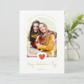 Arch Effect Red Heart Friends Happy Galentine's  Kaart (Staand voorkant)