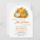 Arch Fall Autumn A Little Pumpkin Baby Shower Kaart (Voorkant)