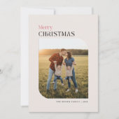 Arch Family Photo Portrait Christmas Holiday Card Feestdagenkaart (Voorkant)