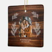 Arch Family Photo White Pine Branches Woodgrain  Keramisch Ornament (Links)