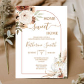 Arch Flora Boho Pumpkin Housewarming Party Kaart