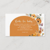 Arch floral herfst pompoenboeken voor baby ticket informatiekaartje (Voorkant)