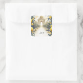 Arch Food Fun Fruit Limoen Citroen Vrijgezellenfee Vierkante Sticker (Tas)