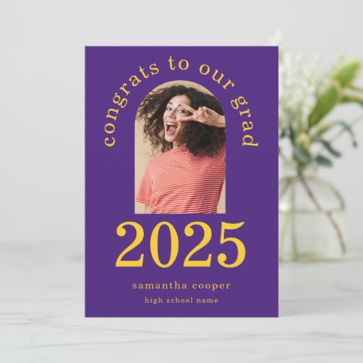 Arch Foto 2023 Afstuderen Paars Afstuderen Aankondiging (Staand voorkant)