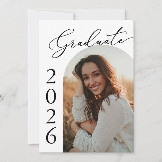 Arch Foto Afstudeerfeest Uitnodigen aankondiging (Voorkant)