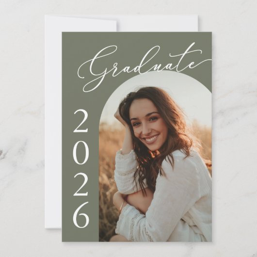 Arch Foto Afstudeerfeest Uitnodigen aankondiging (Voorkant)