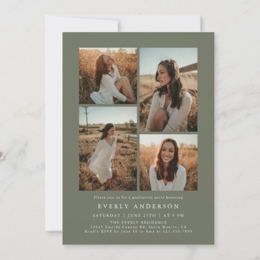 Arch Foto Afstudeerfeest Uitnodigen aankondiging (Achterkant)