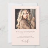 Arch foto licht blush roze retro afstudeerder afst aankondiging (Achterkant)