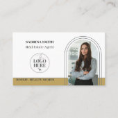 Arch Foto Logo & QR Code Makelaar | Vastgoed Visitekaartje (Voorkant)