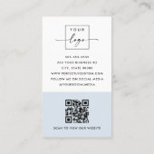 Arch foto modern minimal light stoffig blauw QR lo Visitekaartje (Achterkant)