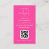 Arch foto modern minimalistische QR code logo hot  Visitekaartje (Achterkant)