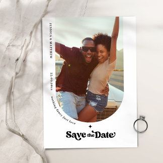 Arch Foto Moderne Retro Typografie Bewaar De Datum Save The Date