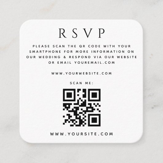 Arch Foto Pampas Grass Boho QR Code Weddenschap RS Informatiekaartje (Voorkant)