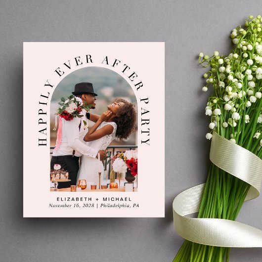 Arch Foto QR Code Roze bruiloft Ontvang uitnodigen