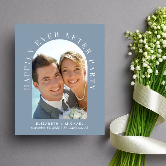 Arch Foto QR Code Stoffig Blauw Ontvangst Uitnodig