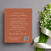 Arch Foto QR Code Terracotta Ontvangst Uitnodiging