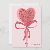 Arch Foto Roze Hart Lollypop Modern Feestdagenkaart (Achterkant)