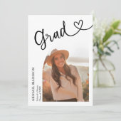 Arch-foto-script met hartelijke afstudeerfeest kaart (Staand voorkant)