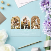 Arch foto Sla de datum bruiloft Kaart Acryl Uitnodigingen (Insitu (Huwelijk))