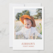 Arch Foto Terug Eerste Rodeo Western 1e Verjaardag Kaart (Achterkant)