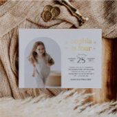 Arch Foto Verjaardag Uitnodiging Landschap Goud